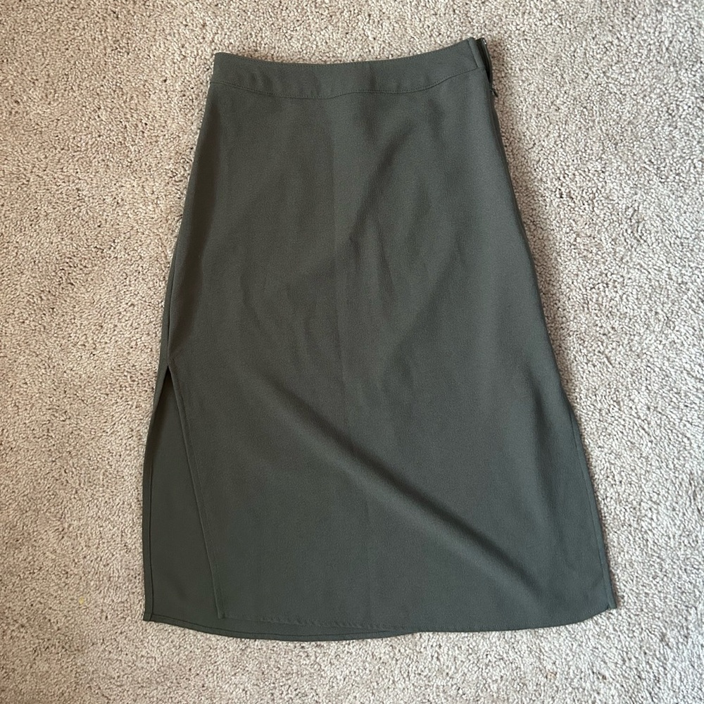 American Apparel green midi skirt
